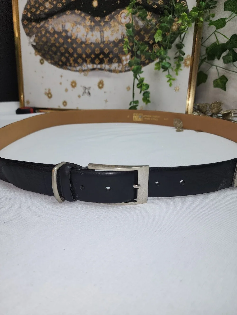 Code Azure Made in Italy Leather Medusa Belt Excellent Condition
